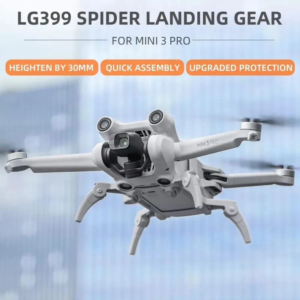 Height Extender for DJI Mini 3 Pro Spider Landing Gear Leg Height Extension Accessories Grey 02