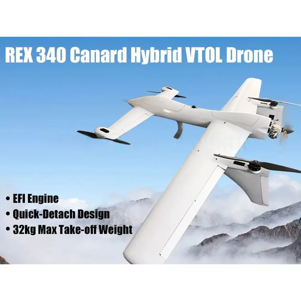 Foxtech REX 340 Canard Hybrid VTOL Drone 01